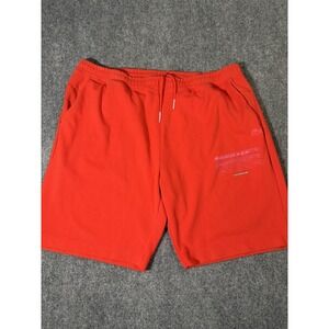 Lacoste Shorts Mens 4XL Red Sweat Skateboard Graphic Elastic Waist 10 Inseam